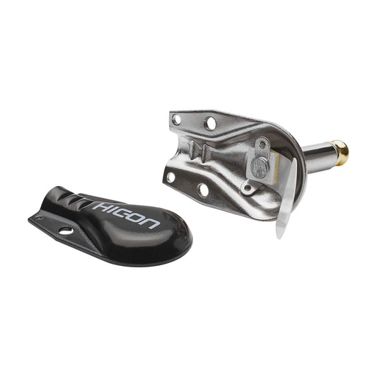 HICON HI-J63MA05 jack (6,3 mm) 2-polig metall-lödning-hankontakt, nickelpläterad med Goldtip-stift, vinklad/pannkaka, svart
