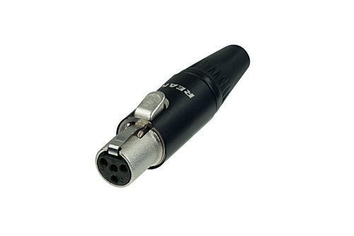 Rean RT4FC-B mini-XLR 4-polig, hona, svart