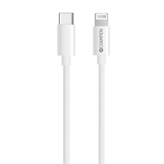 Champion 97316CH Ladd&Synk kab USB-C till Lightning 2m Vit