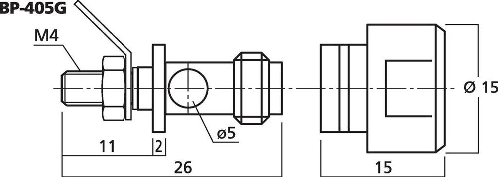 Monacor BP-405G Högtalarkontakt
