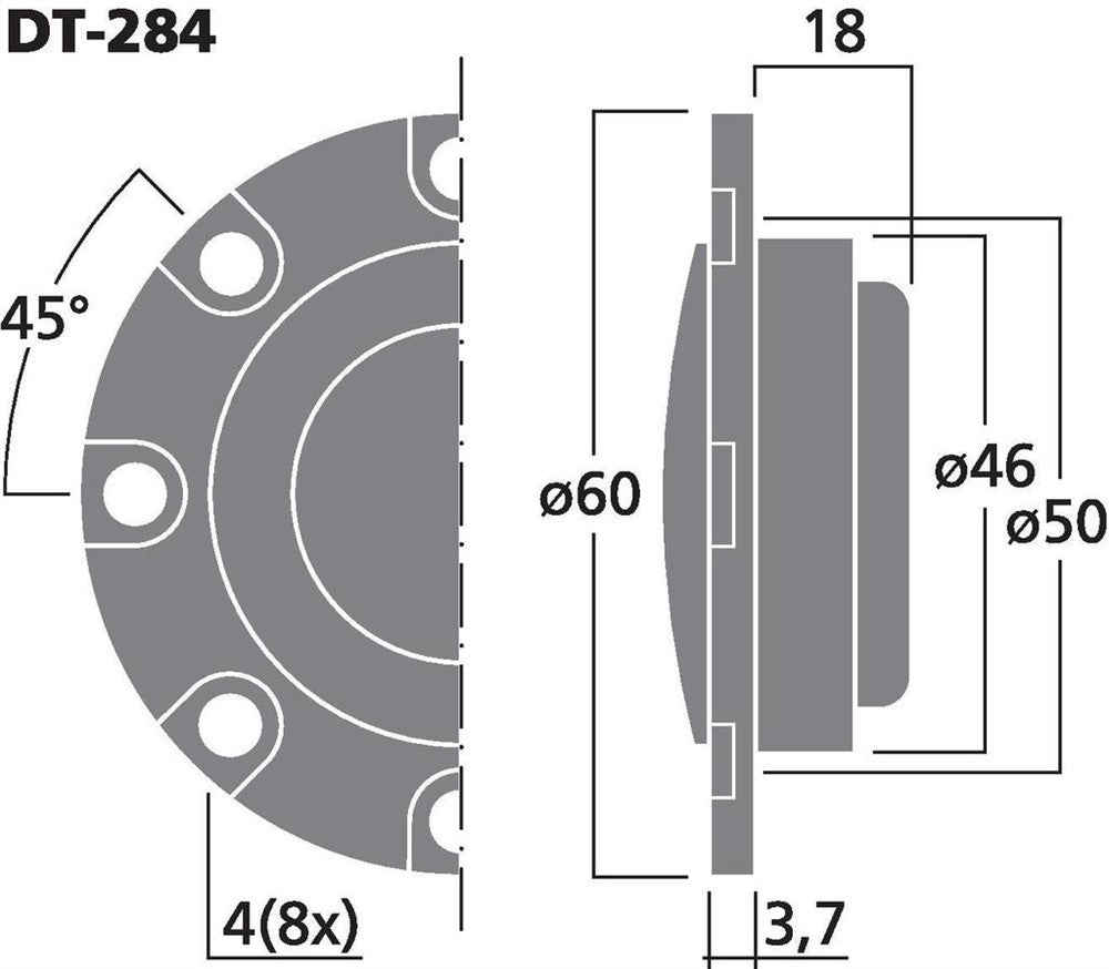 Monacor DT-284 Bildiskant (pris/par)