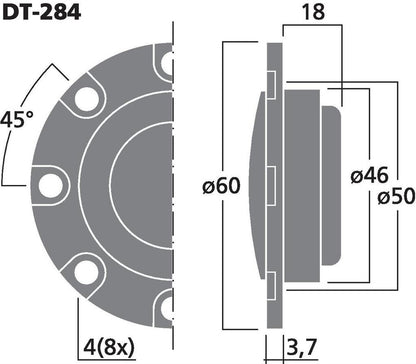 Monacor DT-284 Bildiskant (pris/par)