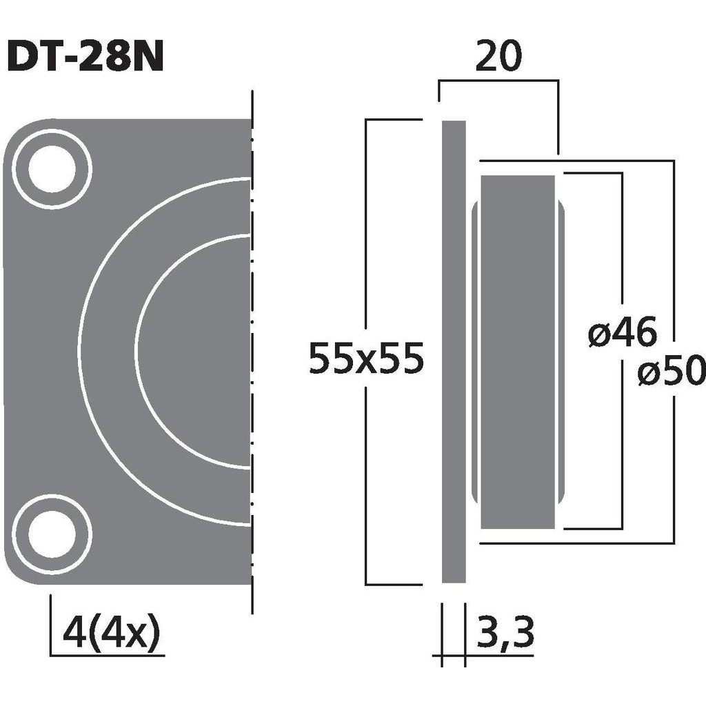 Monacor DT-28N Dome diskant