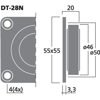 Monacor DT-28N Dome diskant