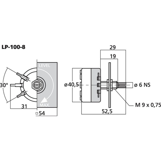 Monacor LP-100-8 L-pad mono, 15W