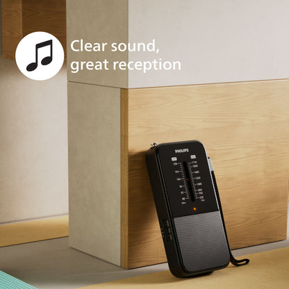 Philips Radio FM MW Fick-format TAR1509 Svart