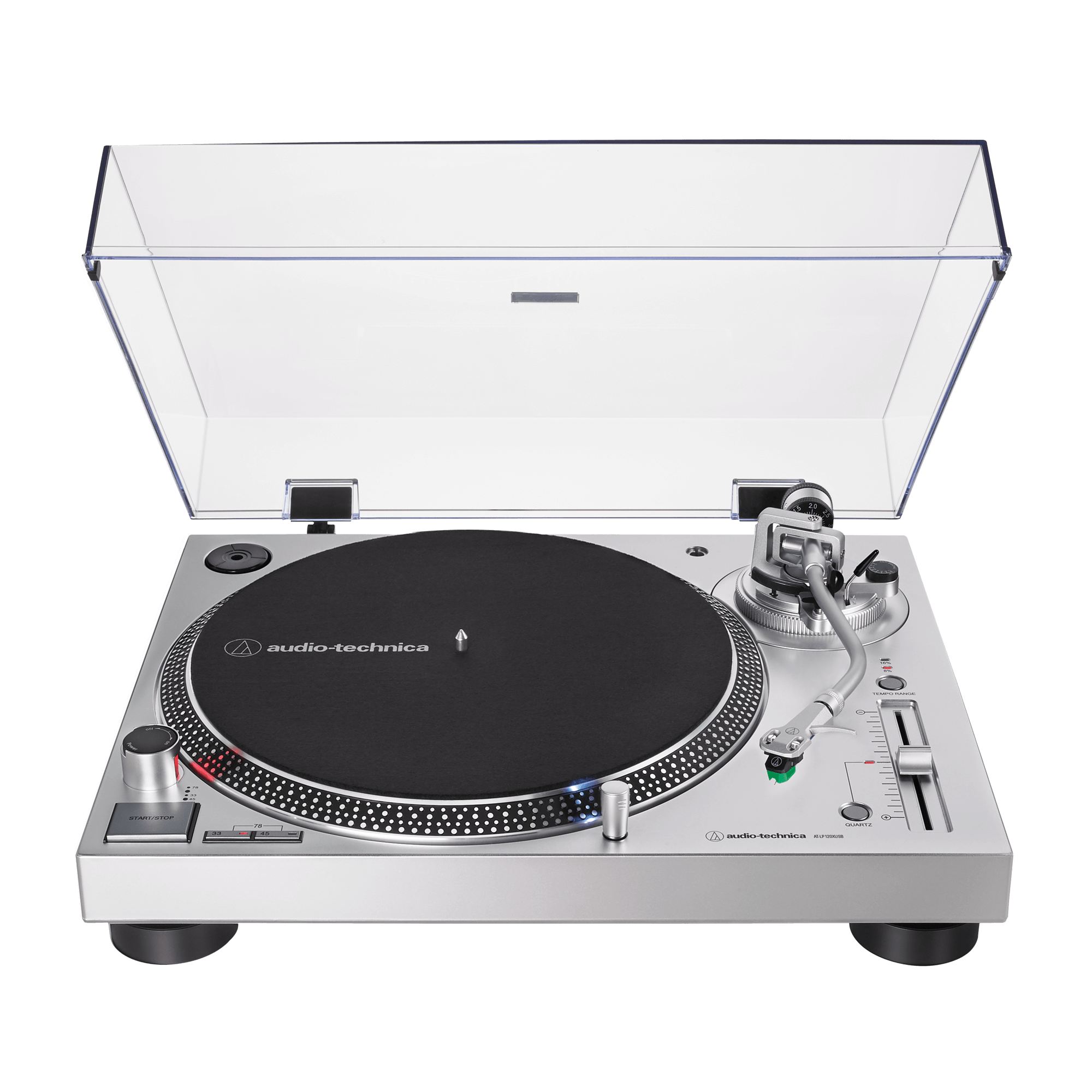 Audio Technica AT-LP120XUSB SV Direktdriven skivspelare (silver)
