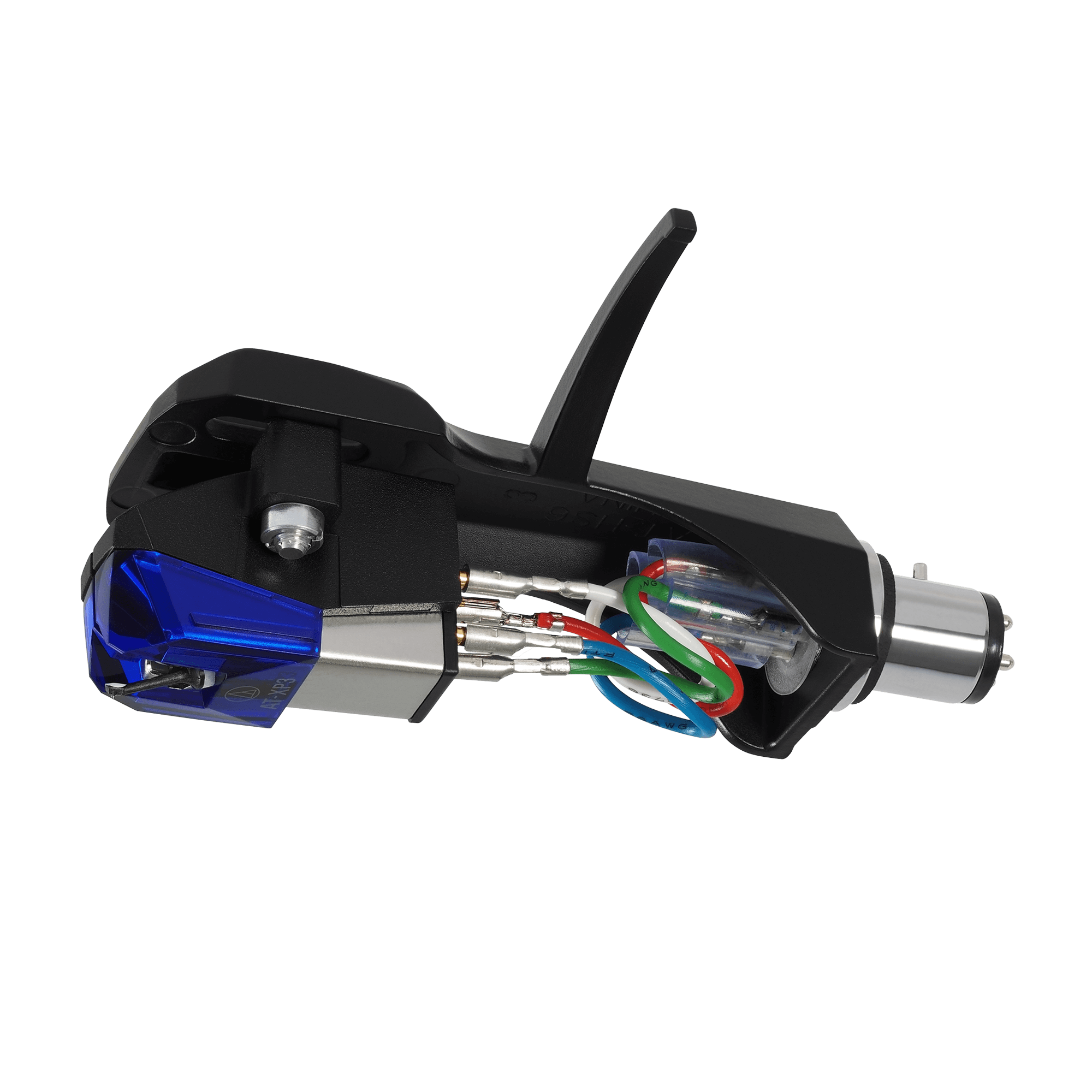 Audio Technica AT-XP3/H pickup monterad i AT-HS6BK pickupskal