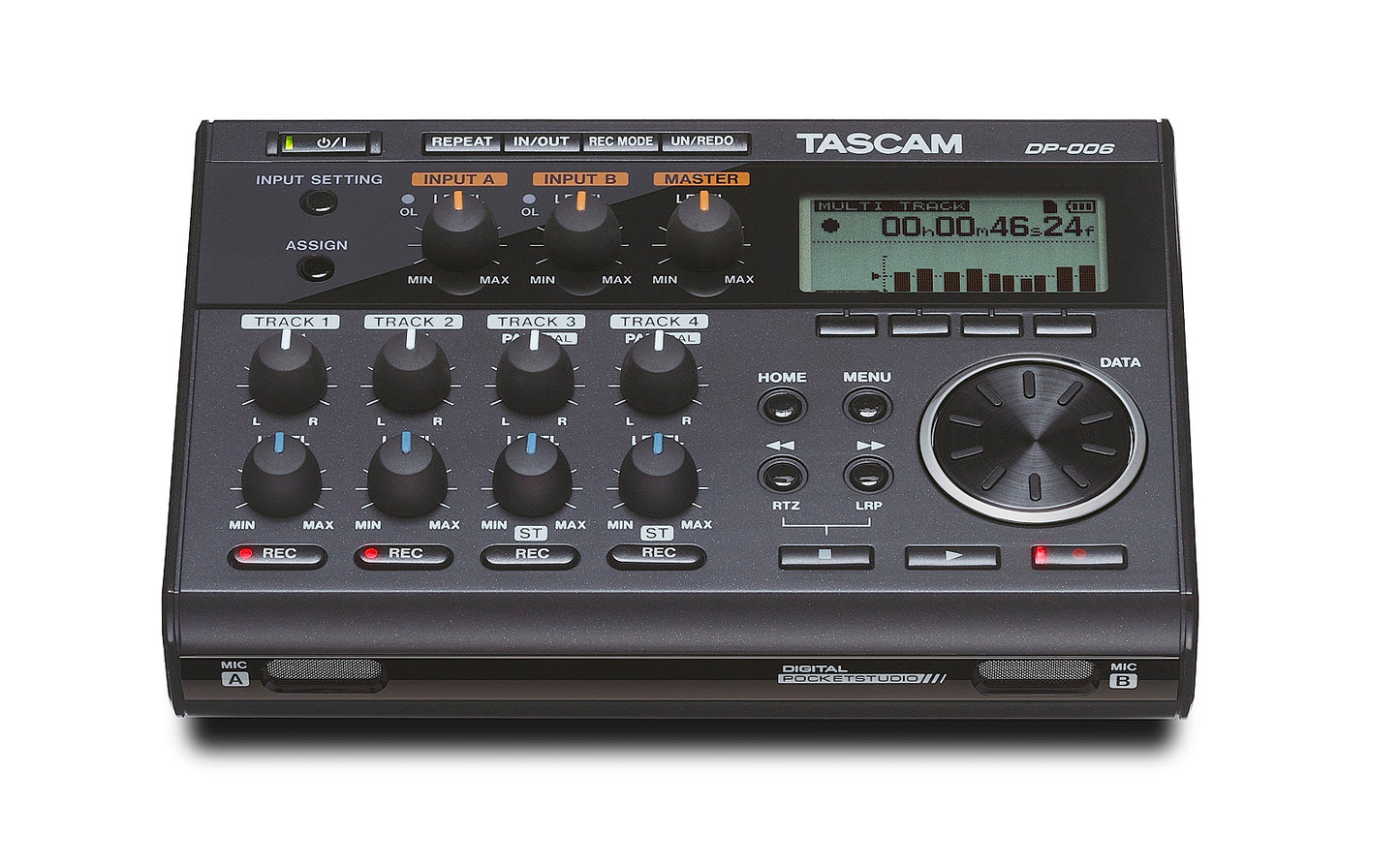 Tascam DP-006 Ultrakompakt 6-spårig Pocketstudio 2 mono - 2 stereo